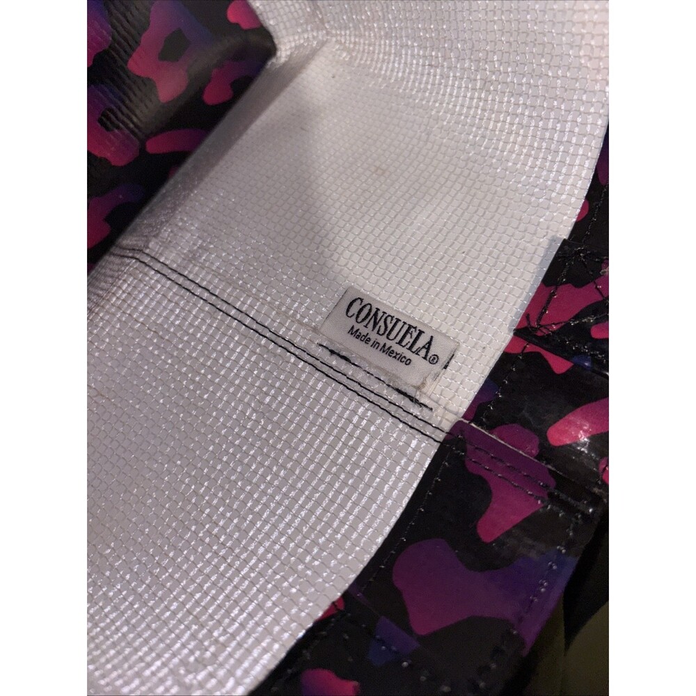Consuela Pebbles Tote Bag Vinyl Pink Purple Animal Print - Picture 14 of 16
